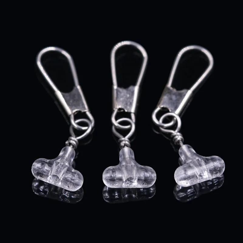 Perles pêche transparentes 30 pièces - Perles ovales double trou croix accessoires montage sabiki