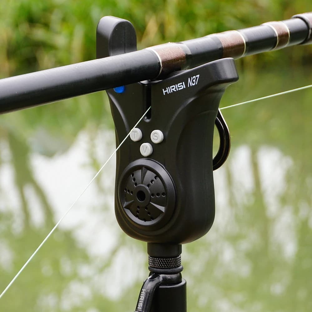 Alarme de touche Hirisi N37 pour pêche au feeder - Contrôle volume, tonalité, sensibilité avec indicateur LED