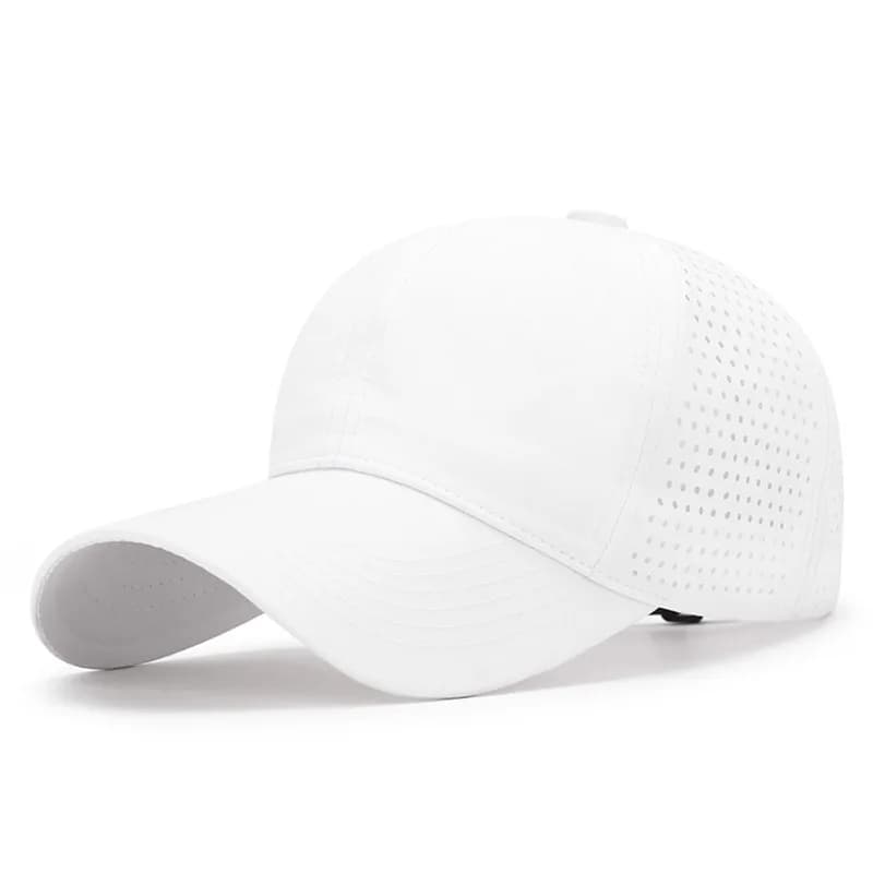 Casquette baseball mesh respirante unisexe - Léger couleur unie - Protection solaire ajustable pêche