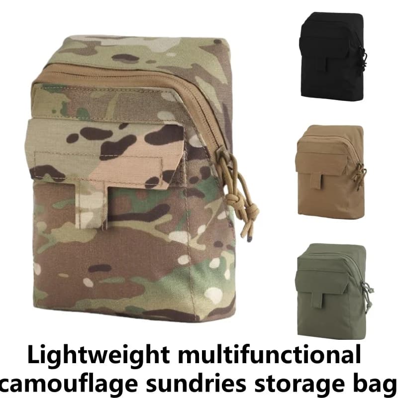 Sac de rangement multifonction portable camouflage MOLLE - Accessoire tactique pêche et chasse