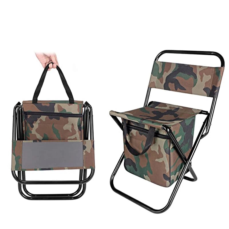 Fauteuil pêche pliant 2 en 1 avec sac glacière intégré - Siège portable léger pour camping et extérieur