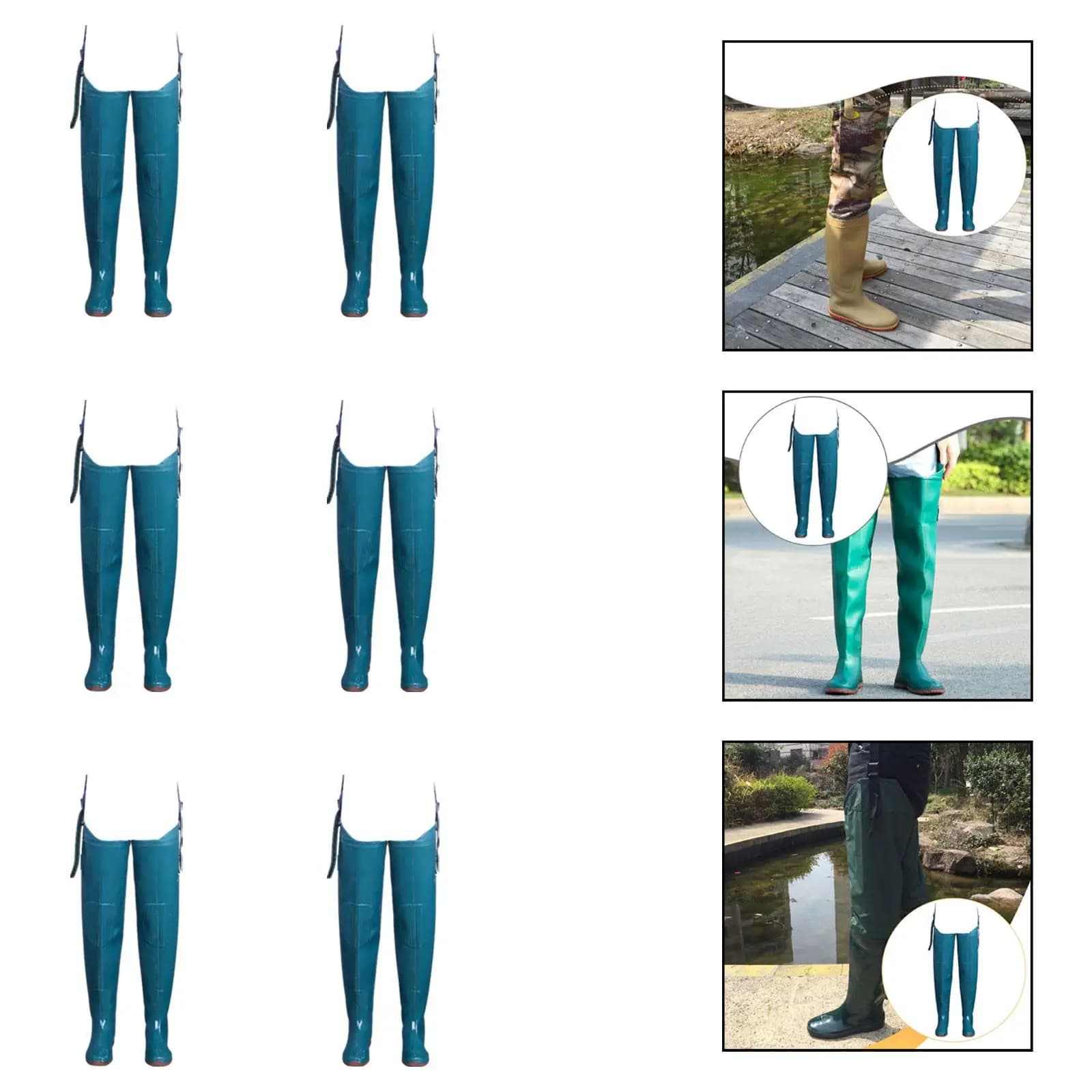 Bottes wader premium imperméables adultes - Chaussures pêche rivière résistantes pour agriculture aquatique