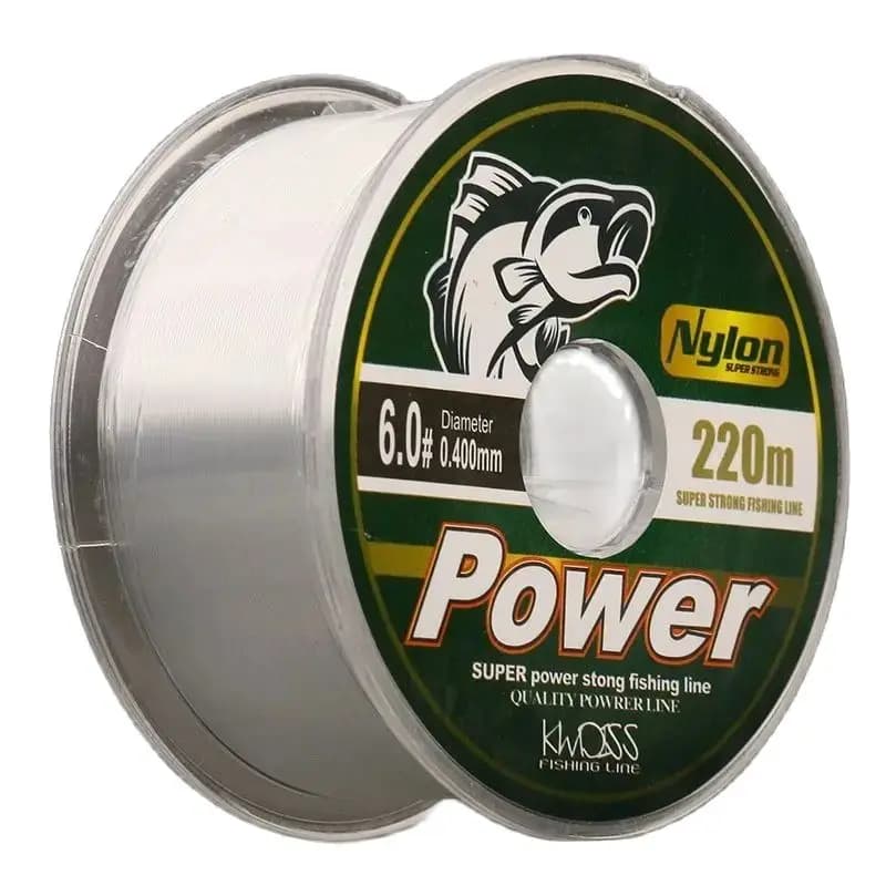 Ligne de pêche fluorocarbone salée coulissante 220m pour carpe, bateau et mer