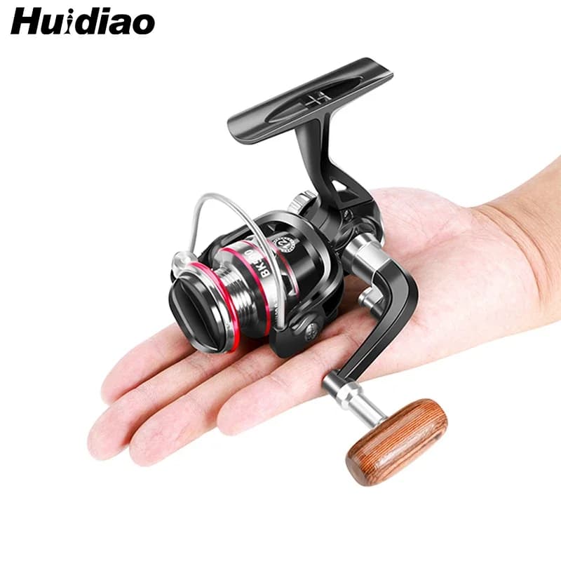 Moulinet spinning ultraléger Huidiao 150g 5.2:1 pour pêche fine truite et ice fishing avec bobine métal