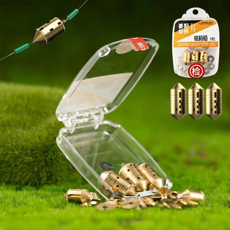Plombs de pêche rapides 3 pièces réglables en cuivre - Pour pêche en eau douce et eau salée
