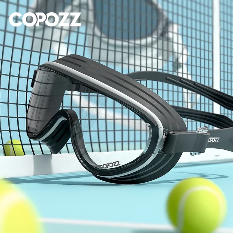 Lunettes de natation adulte grand cadre COPOZZ professionnelles anti-buée sports aquatiques