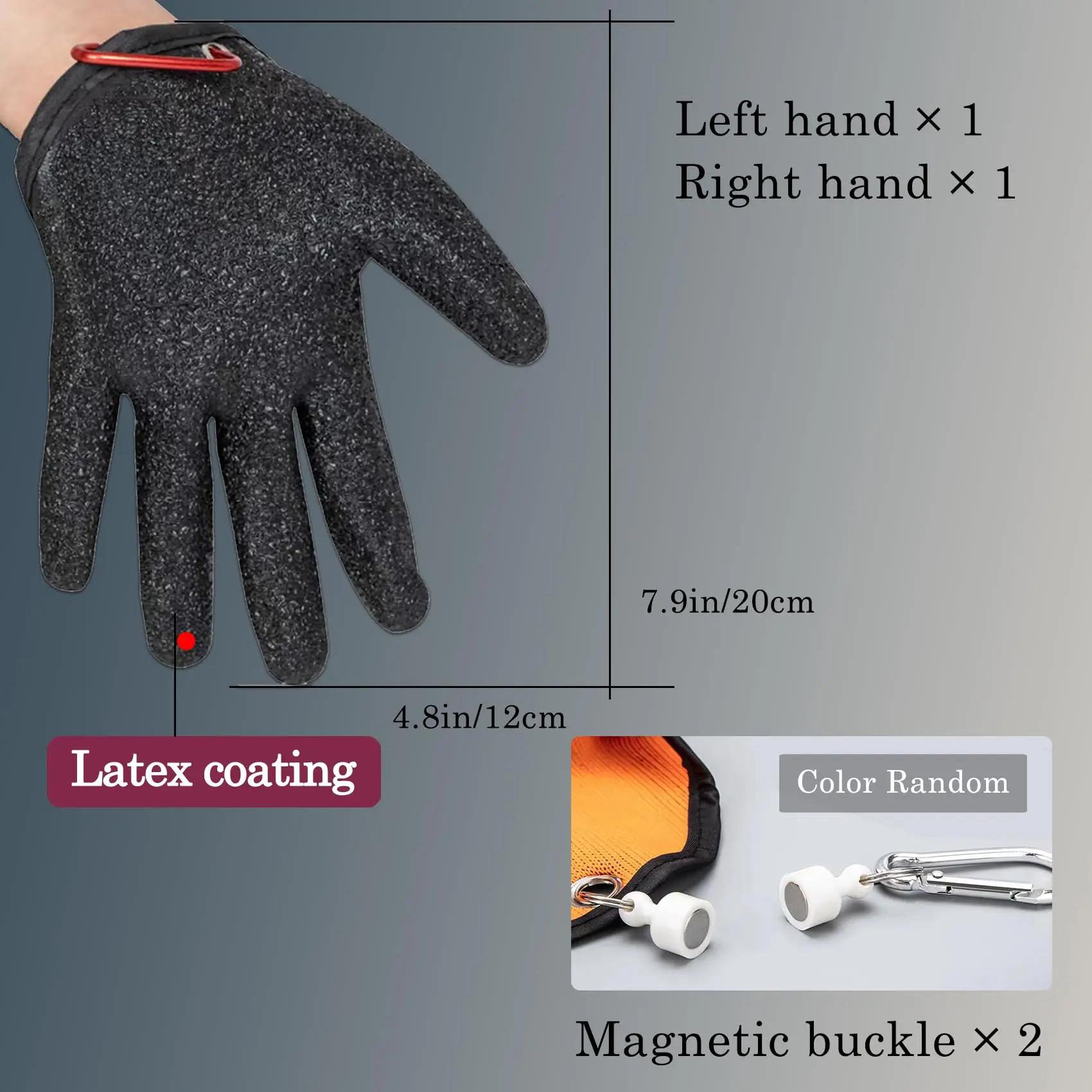 Gants de pêche professionnels anti-dérapants avec aimant - Protection mains pêcheur chasse