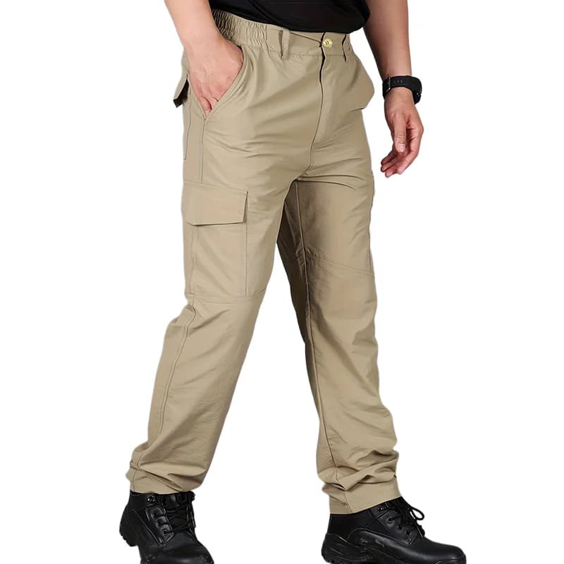 Pantalon cargo pêche homme été fin séchage rapide randonnée pêche travail respirant multi-poches