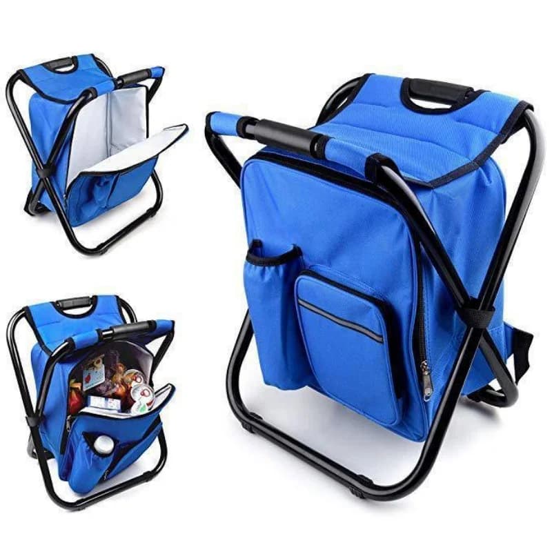 Tabouret pêche multifonction isotherme portable pliable avec sac à dos intégré