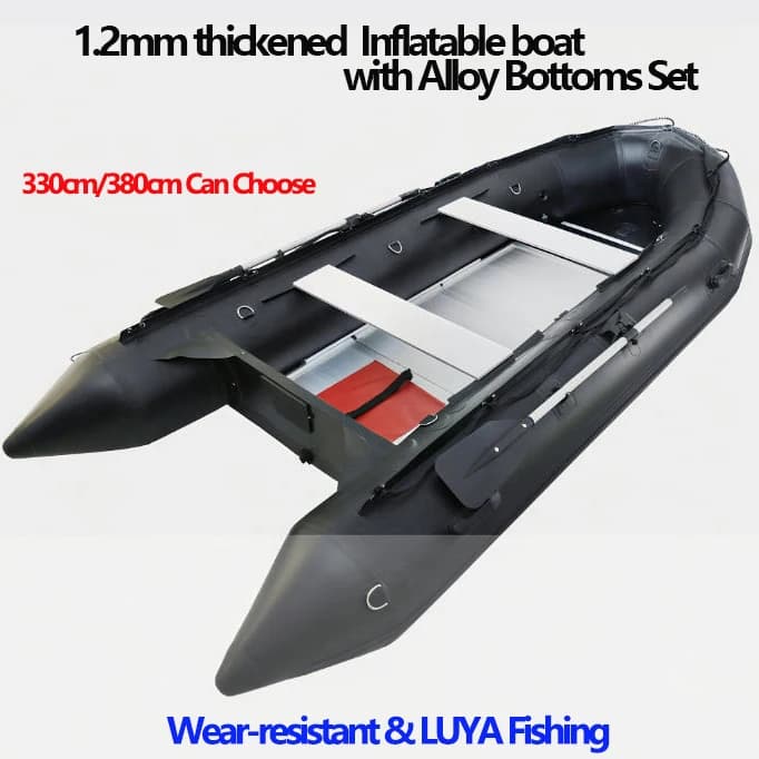Bateau gonflable professionnel PVC 1.2mm anti-choc avec plancher aluminium - Rafting pêche