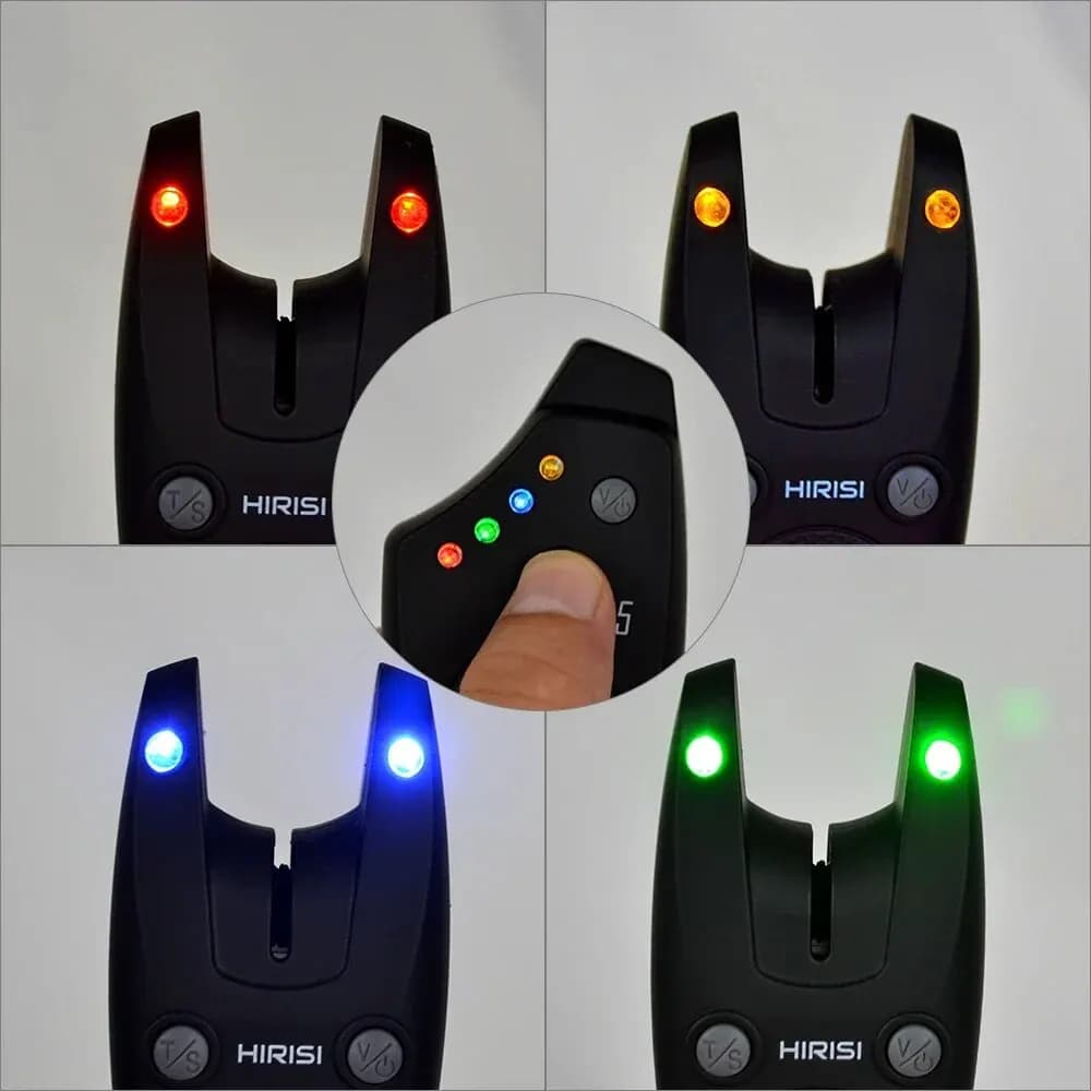Hirisi S5 Kit d'Alarme de Touche Carpe Sans Fil Étanche - Détecteur de Prise Accessoires Pêche