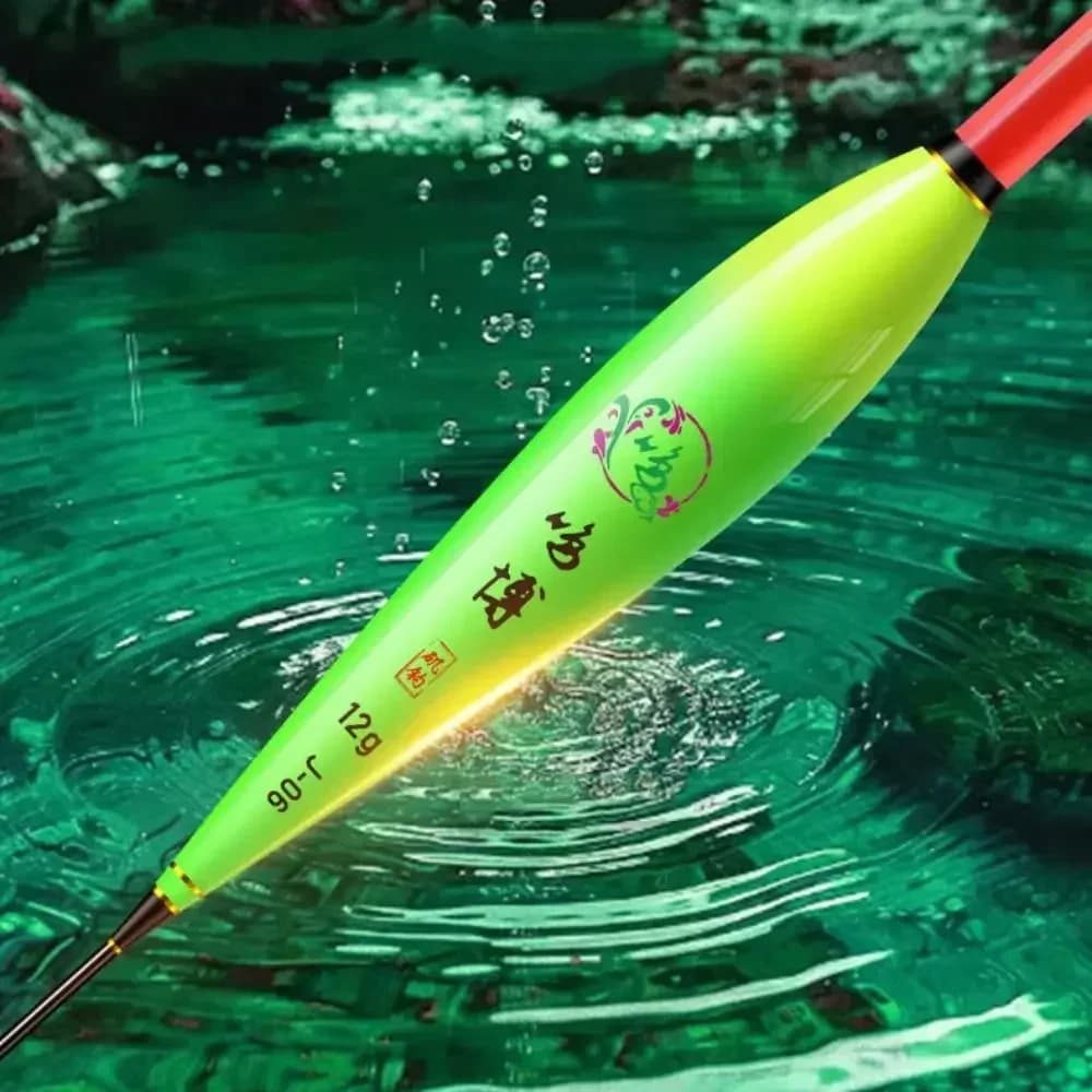 Flotteur électronique indicateur longue queue 2 lumières - tube coulissant pour pêche rocheuse nocturne