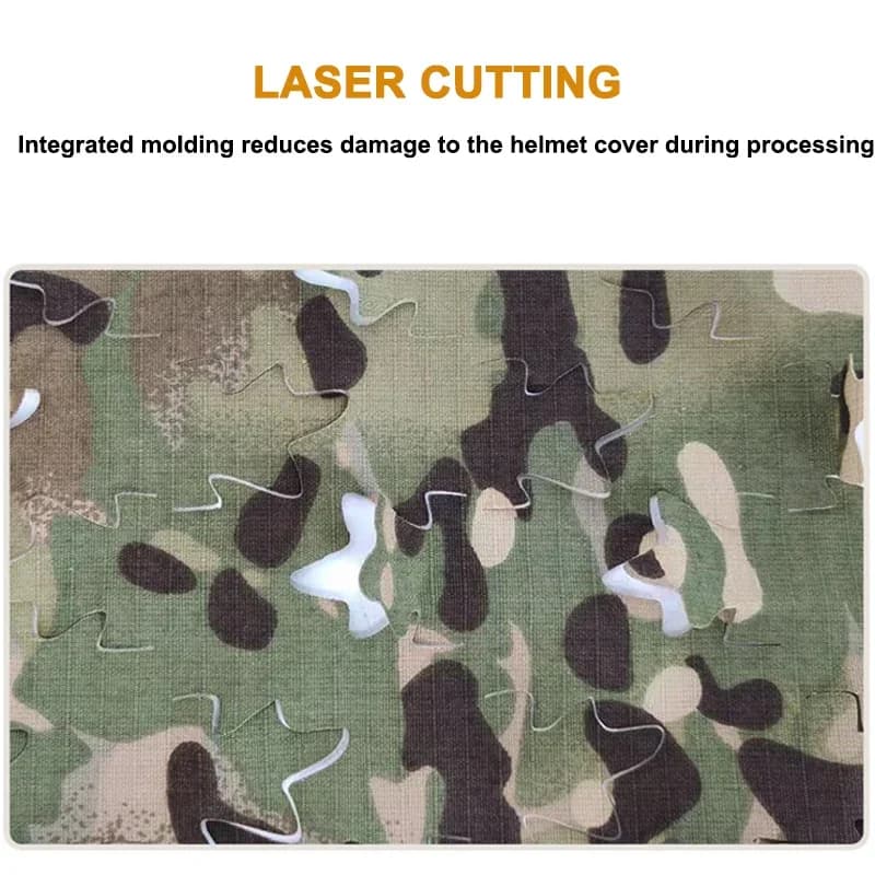 Housse casque 3D camouflage feuilles découpées laser mesh pour paintball parachutisme chasse accessoire airsoft