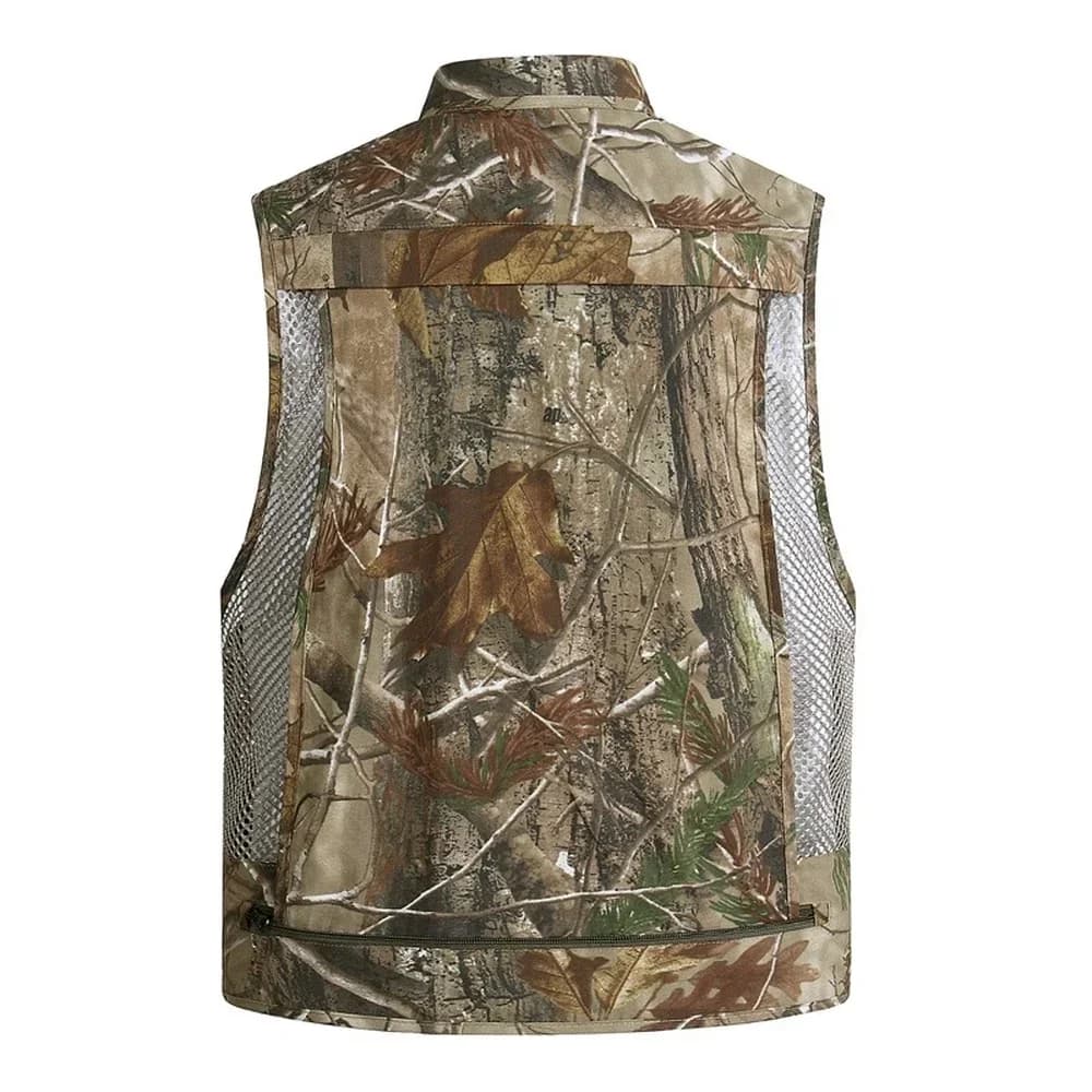 Veste sans manches camouflage vert pêche été pour hommes - Veste mesh respirante multi-poches photographe