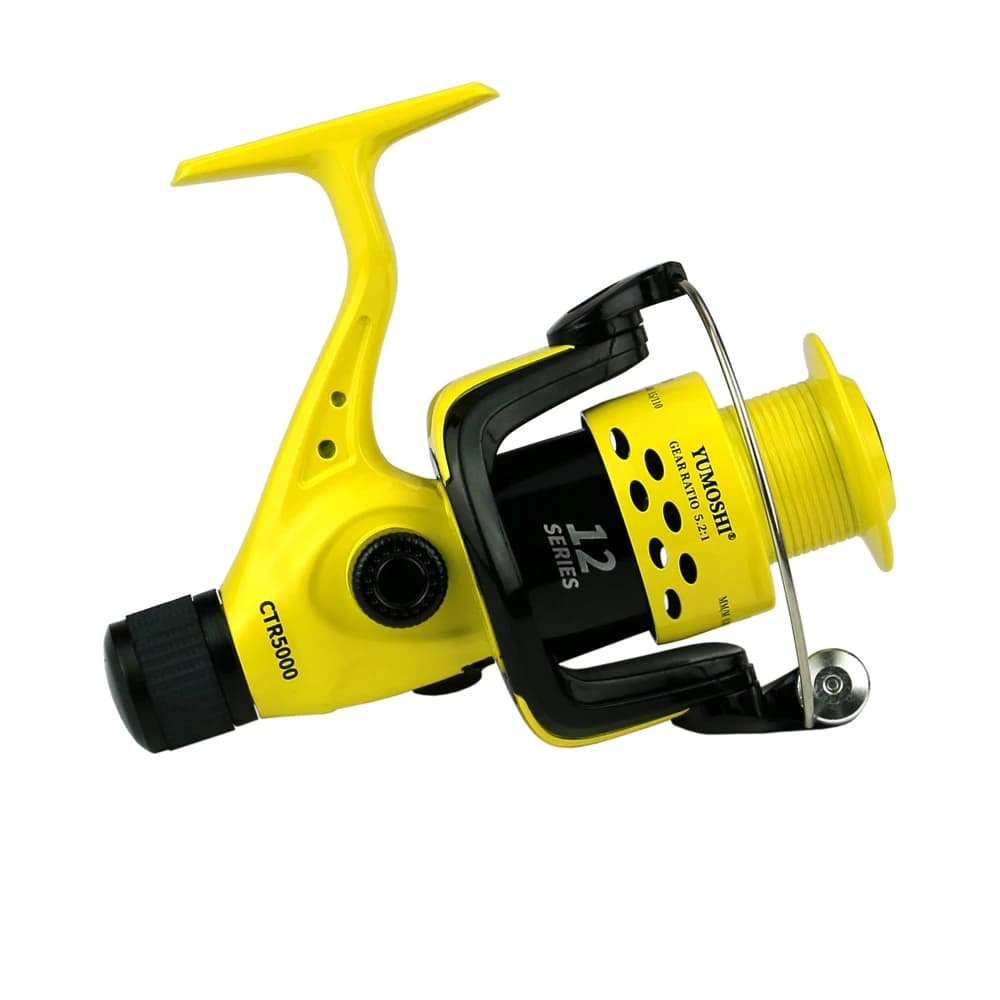 Moulinet Pêche CTR2000-7000 12BB 5.5:1 - Roue Pliante avec Frein Arrière pour Poissons Combatifs