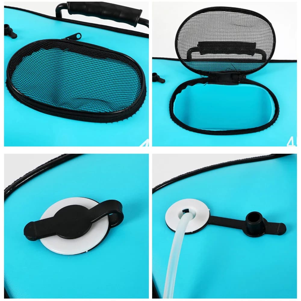 Sac de pêche pliable 30/40/50cm avec poche latérale et boîte à poissons vivants étanche pour camping