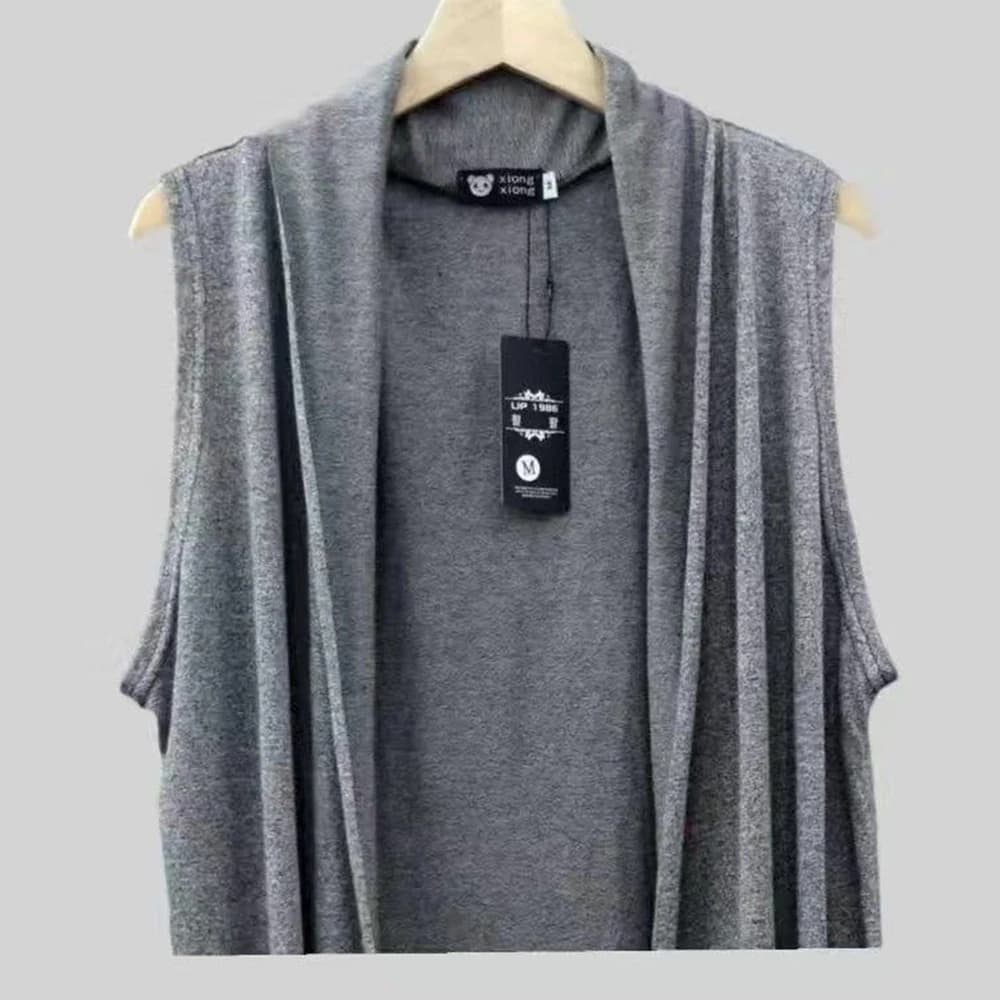 Veste cardigan unisex streetwear épurée 2025, coupe slim et couleurs sombres pour un style campus tendance