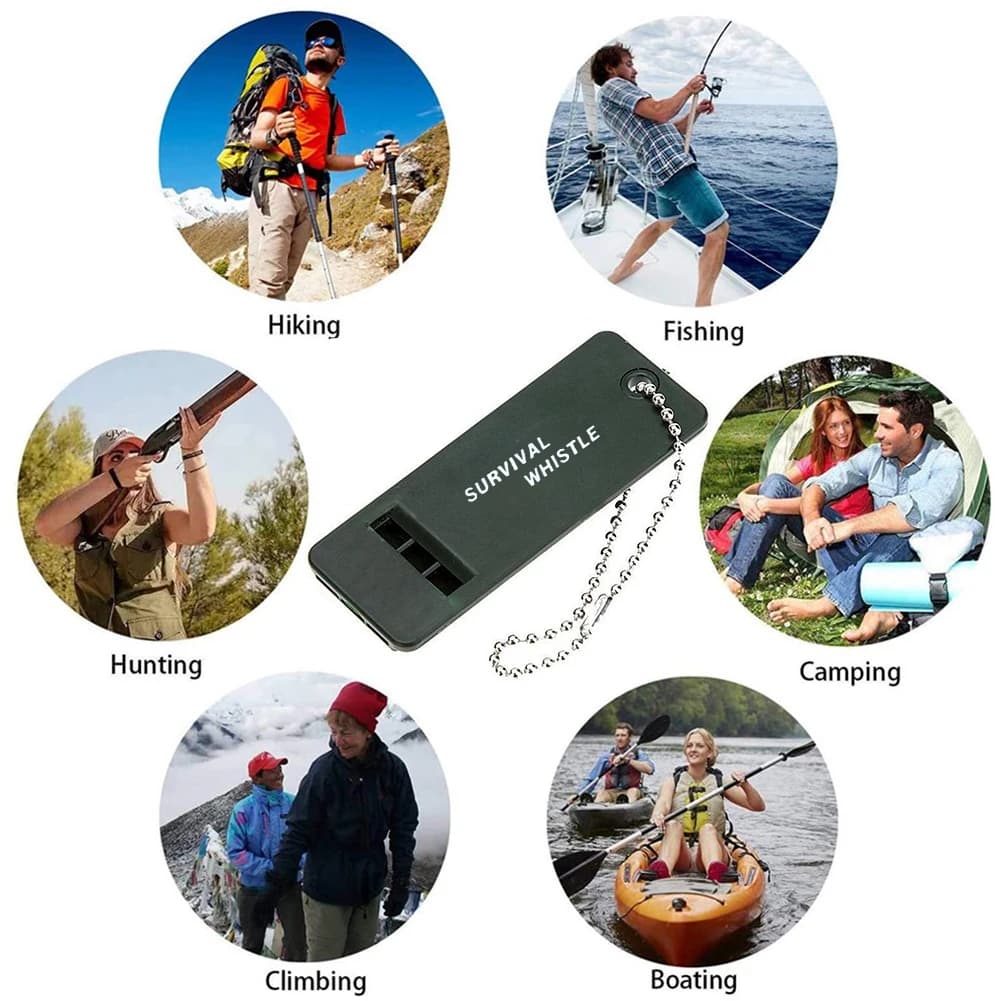 Sifflet survie 3 fréquences décibels élevés pour signalisation urgence pêche randonnée outdoor