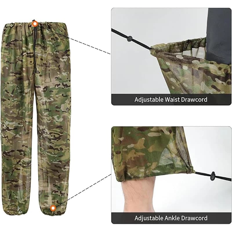 Combinaison Ghillie camouflage pêche chasse extérieur vêtement anti-moustiques jungle camping