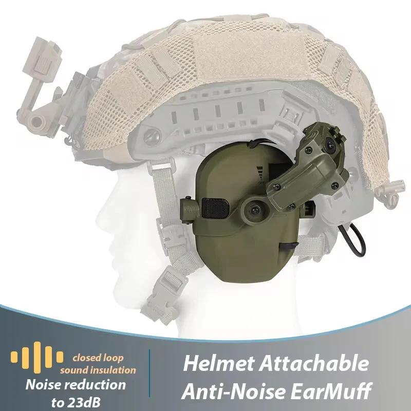 Casque avec protections auditives électroniques pour tir pêche sportive, réduction bruit active