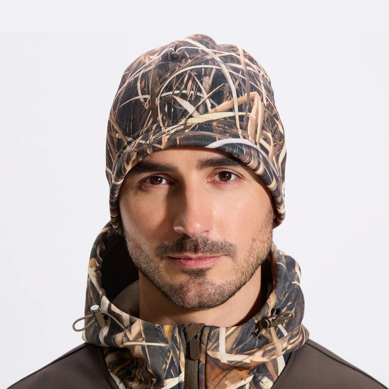 Couvre-chef thermique camouflage pêche hiver anti-vent polaire extensible