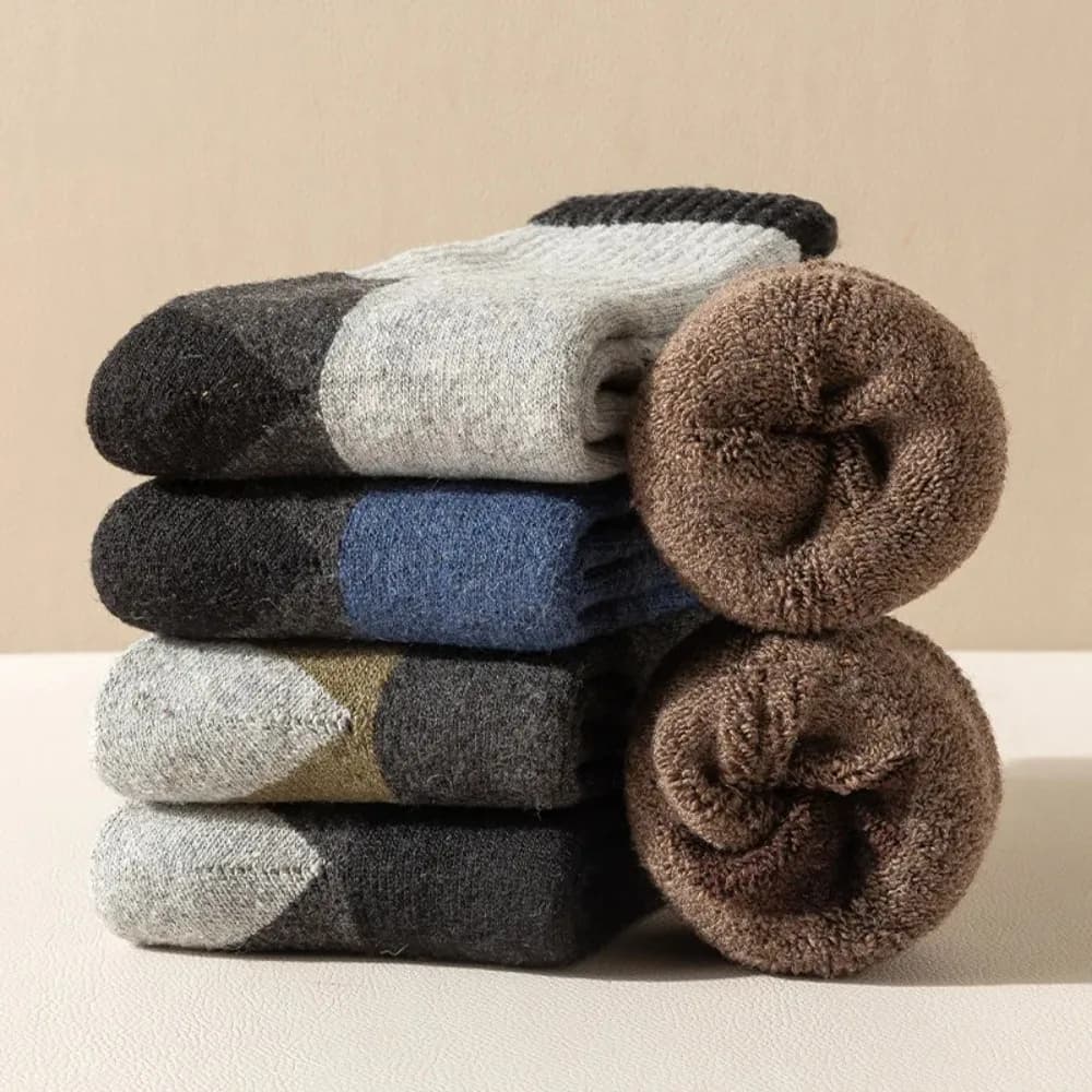 Chaussettes de randonnée en laine épaisses et chaudes pour hommes et femmes - Confort thermique et respirabilité