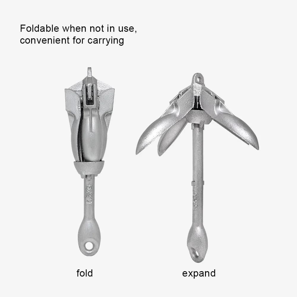 Ancre grappin pliante inox pour kayak et canoë - 0.7kg à 1.5kg - Accessoire bateau pêche marine