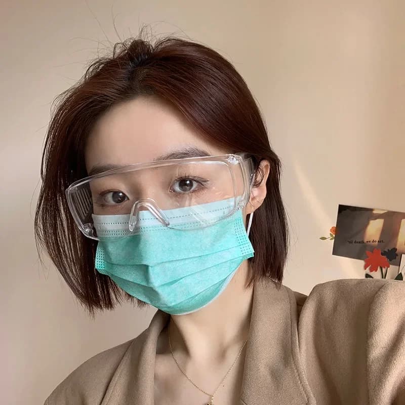 Lunettes de sécurité transparentes anti-projections pour travaux et laboratoire - protection complète