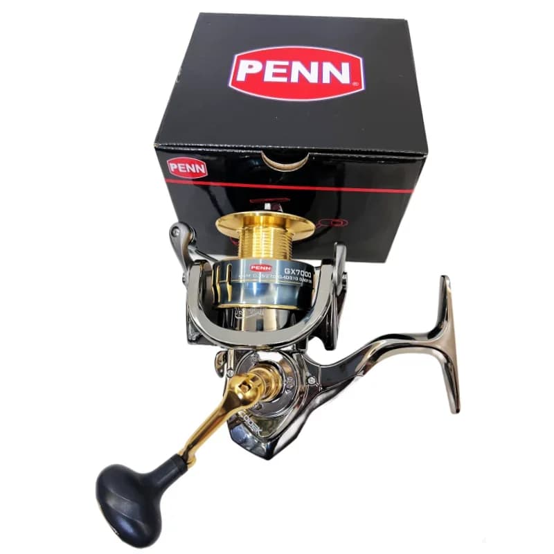 Moulinet de pêche PENN GX1000 à 7000 avec 13+1 roulements, frein 25KG et offre cadeau fil PE