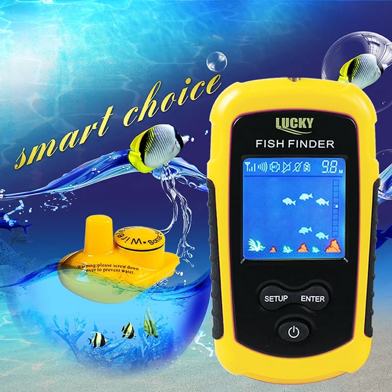 Détecteur de poissons LUCKY sans fil et filaire modèles FFCW1108-1 FFW1108-1 pour pêche précise