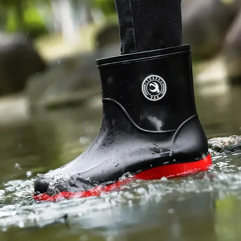 Bottes de pluie homme légères randonnée loisirs extérieur antidérapantes pêche travail