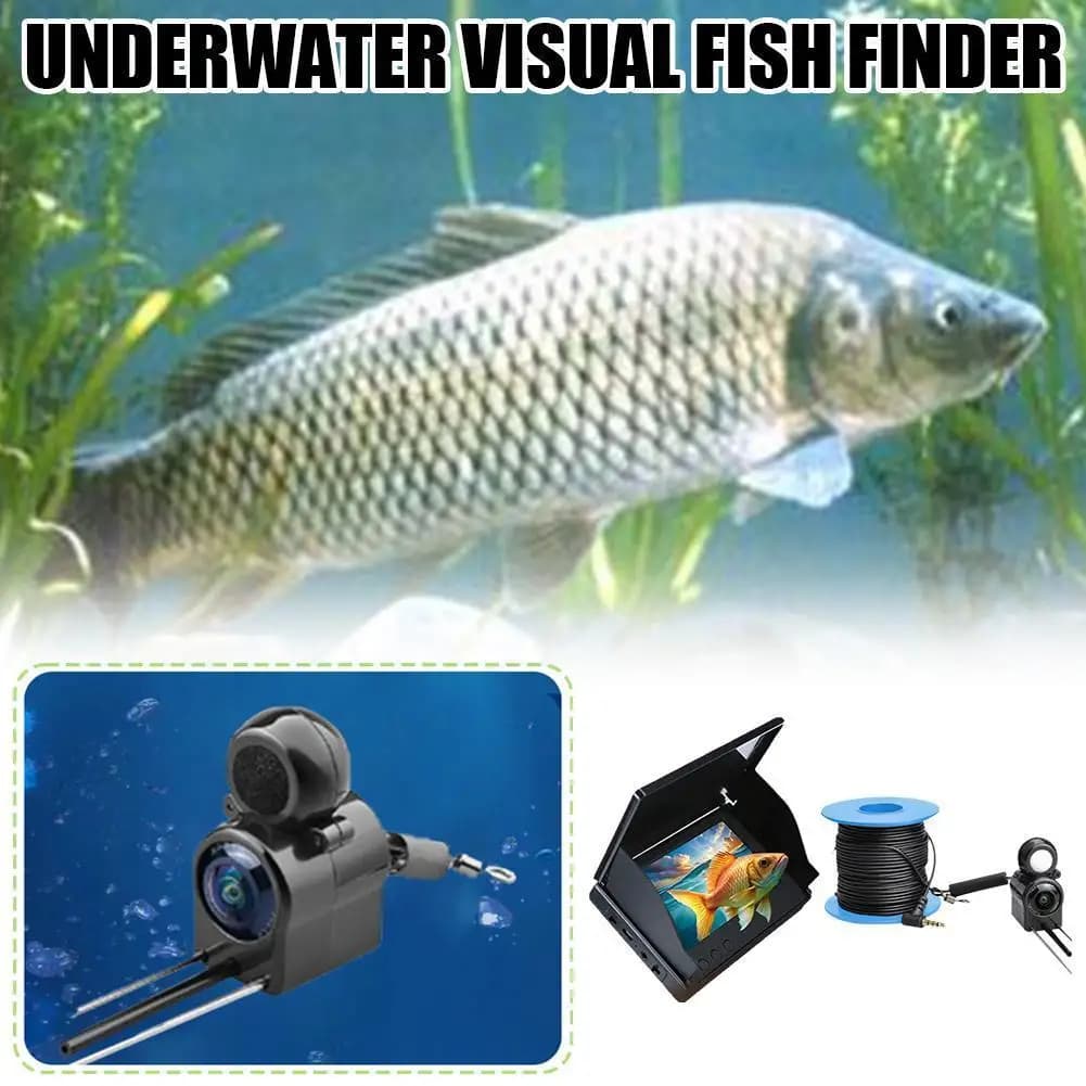 Détecteur de poissons sous-marin portable 1080p avec écran 4.3" et vision nocturne HD