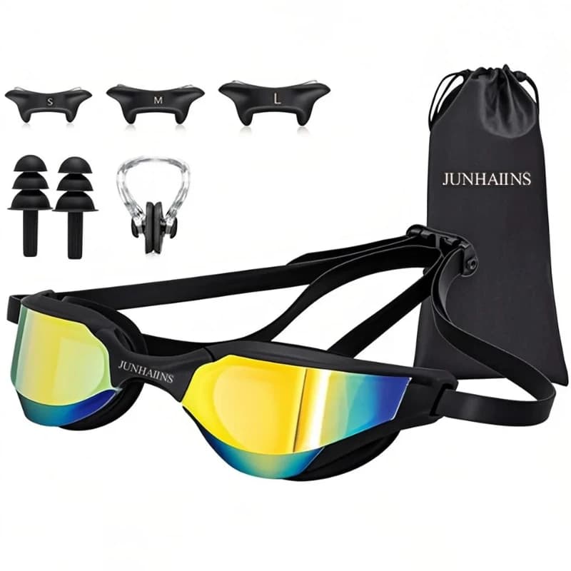Lunettes de natation professionnelles anti-buée étanches protection UV course adulte