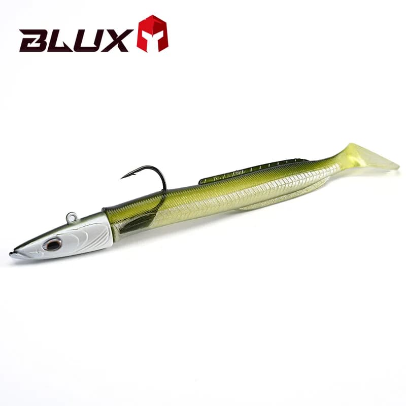 Leurre souple sandeel vibrant 13cm 27g pour pêche en mer leurre souple paddle tail