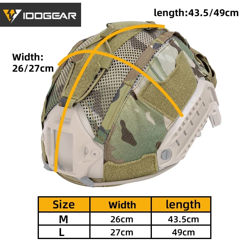 Housse casque tactique IDOGEAR Maritime avec poche batterie NVG - Chasse pêche 3812