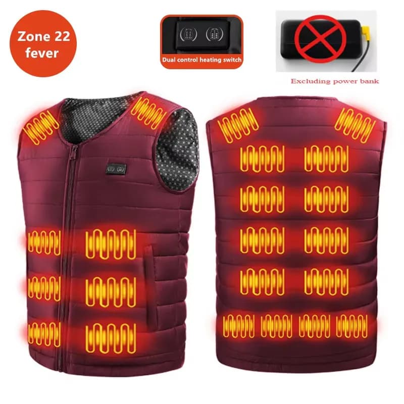 Doudoune chauffante sans manches mixte hiver pour femme et homme adulte