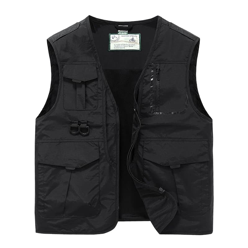 Veste fonctionnelle homme pêche et photo grand format multi-poches veste outdoor travail léger
