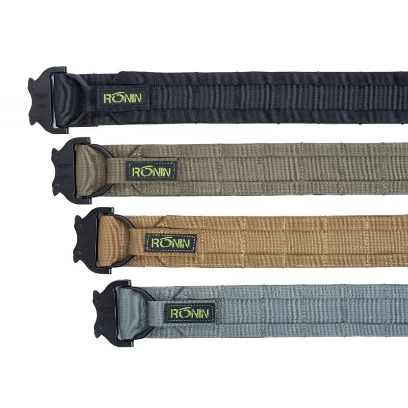 Ceinture tactique double couche style Ronin SENSHI 1.5 pouces - Équipement pêche militaire airsoft