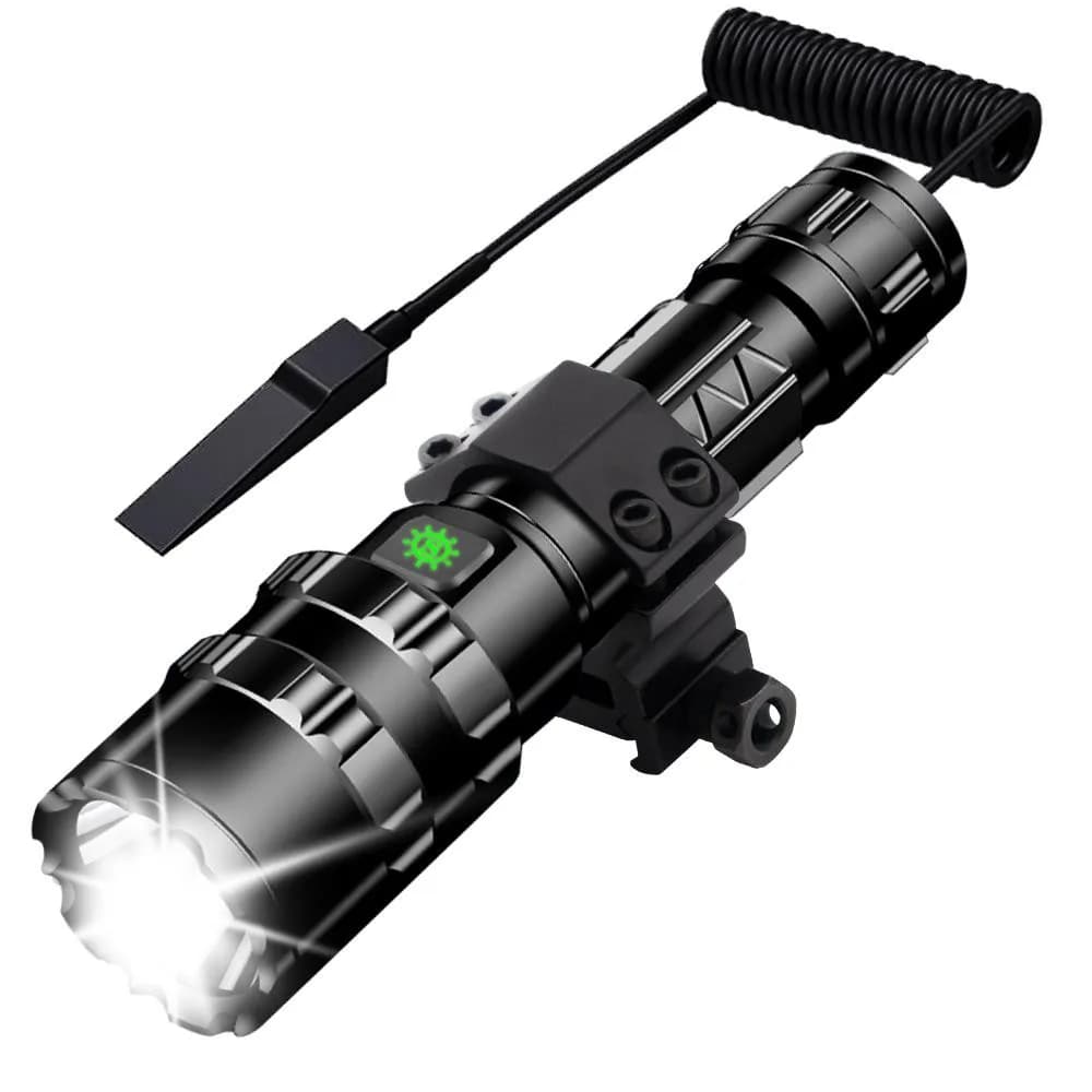 Lampe torche tactique professionnelle reconnaissance nocturne LED rechargeable étanche chasse extérieur
