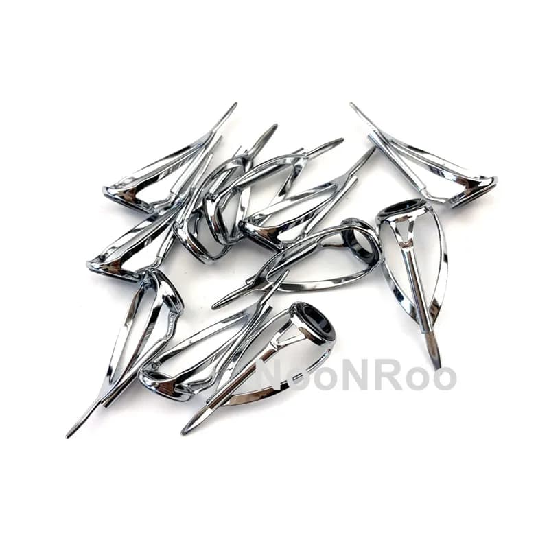 Kit 3 anneaux #6/#8 MN tip top pour montage et réparation cannes spinning et casting DIY argenté