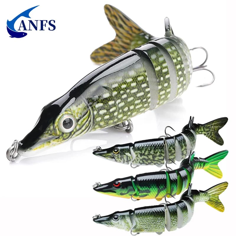 Leurre Souple Bionic Multi Articulé à Nage Lente pour Bass et Truite en Eau Douce et Salée