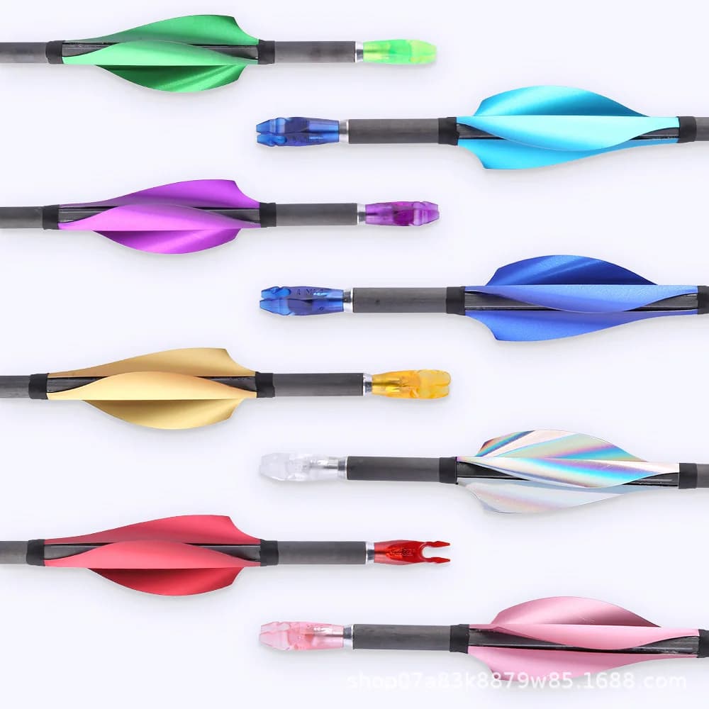 Empennes spirales Archery 2 pouces avec adhésif - 50pcs set DIY pour flèches chasse pêche