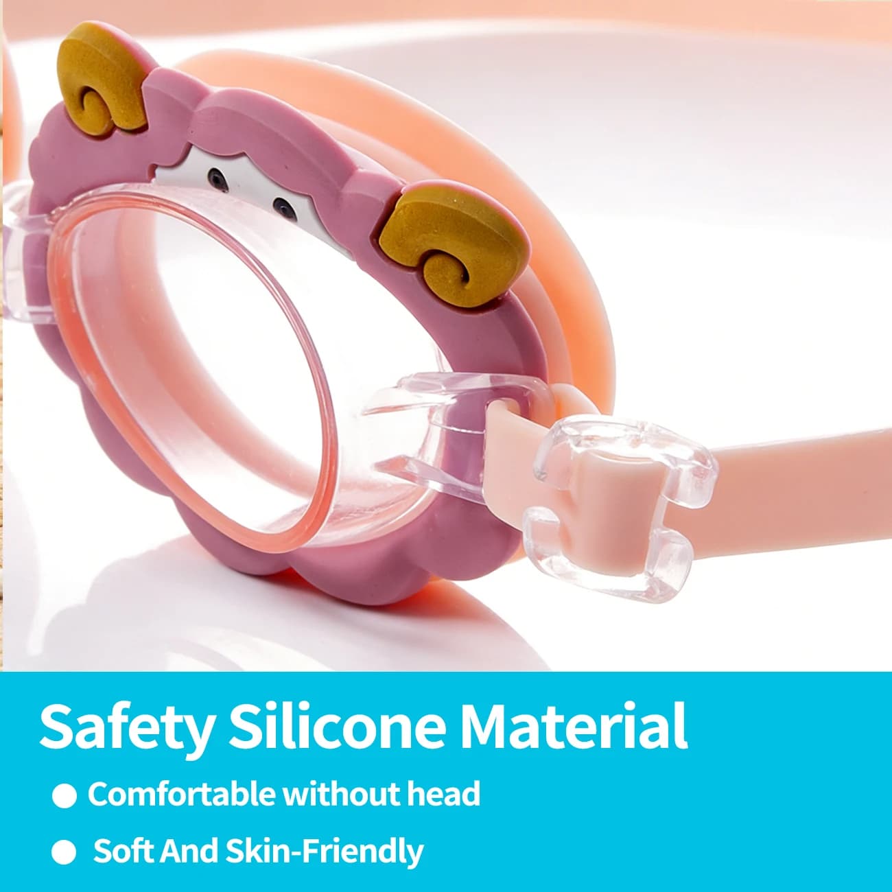 Lunettes de natation anti-fuite et anti-buée avec motifs mignons pour piscine et mer