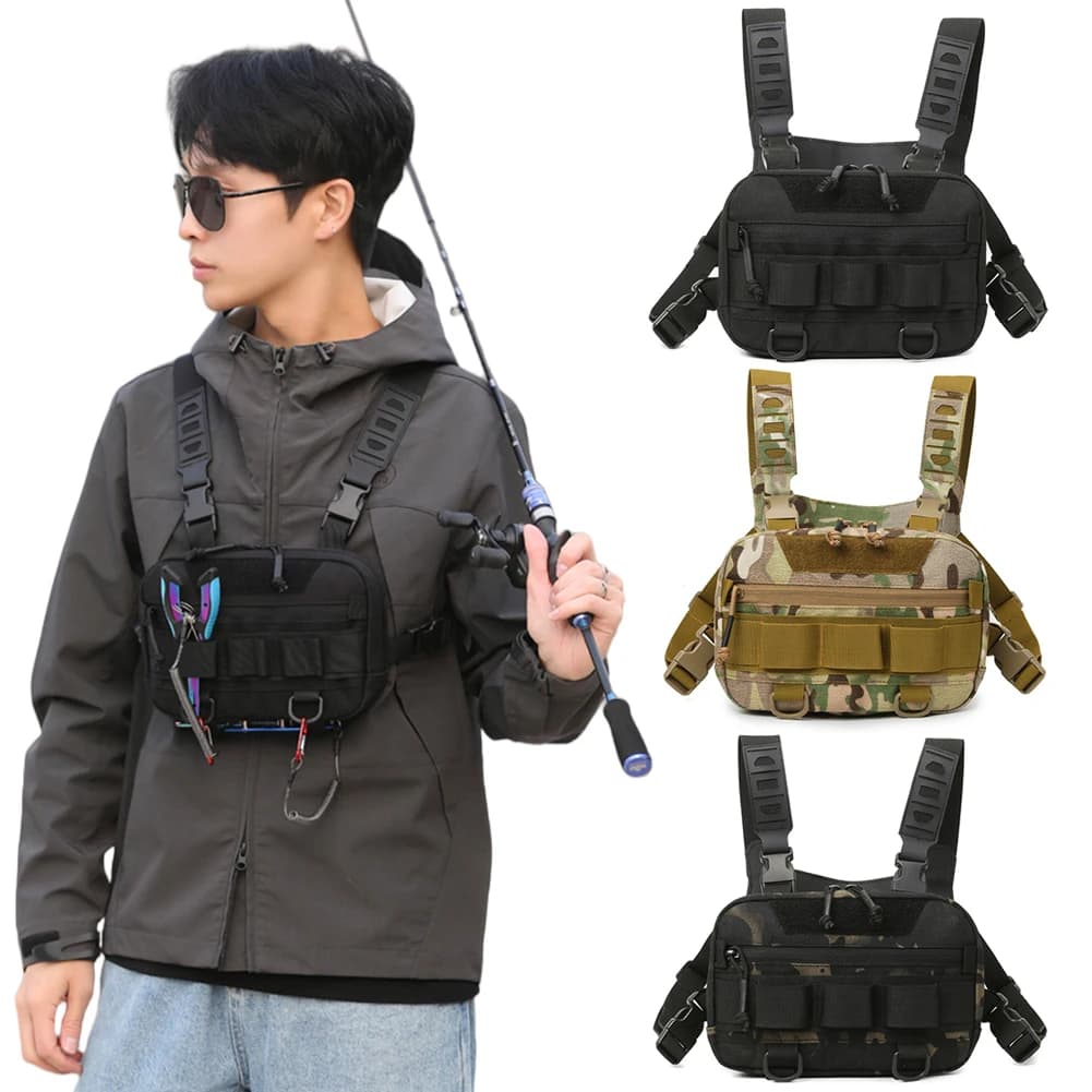 Ceinture porte-accessoires pêche française - Banane rangement leurres lignes matériel