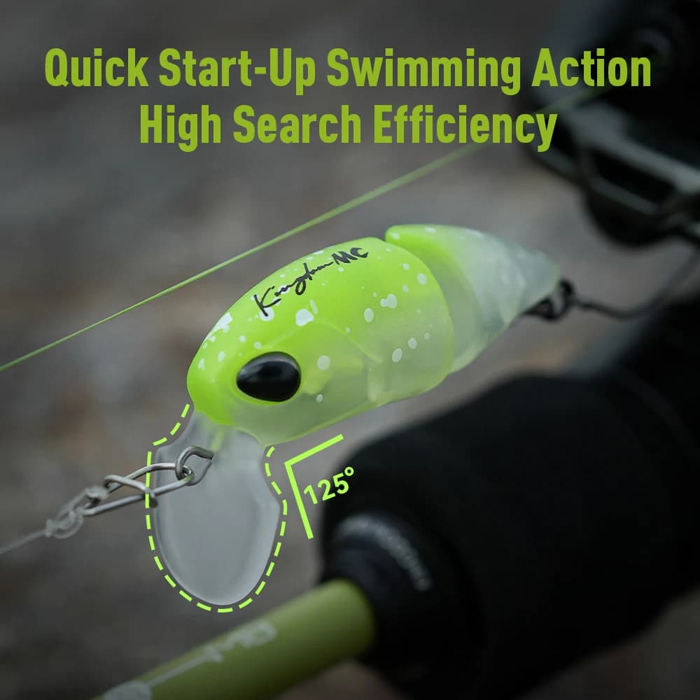 Micro minnow Kingdom 2.3g 37mm flottant pour truite et perche - crankbait S-shaped