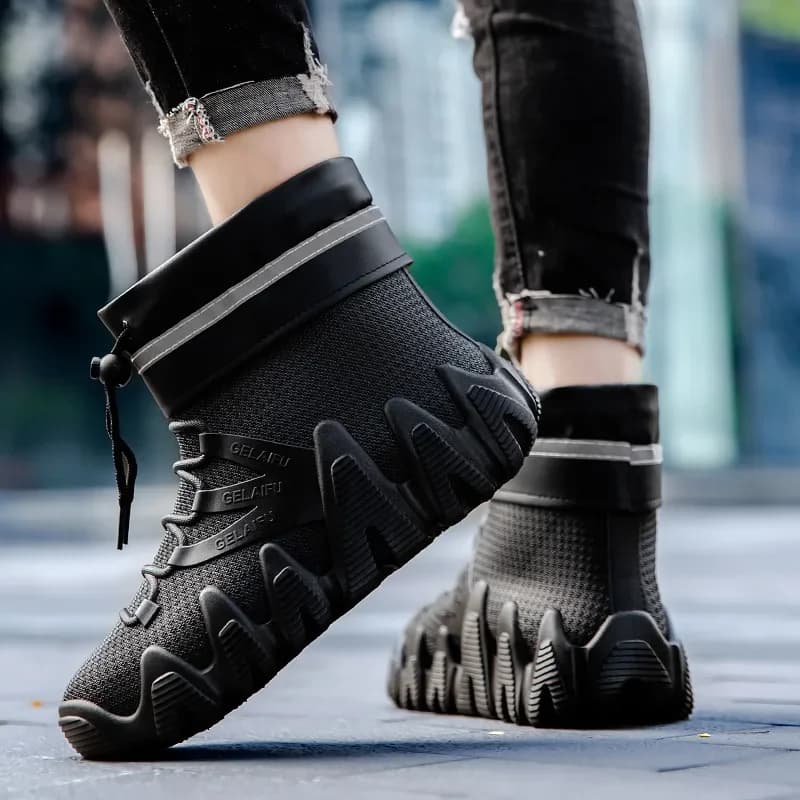 Bottes de pluie homme PVC confortables antidérapantes pour cuisine extérieur pêche chaudes