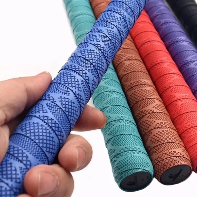 Bande adhésive anti-dérapante 2m - Ruban enrouleur pour canne à pêche, guidon vélo et filet badminton