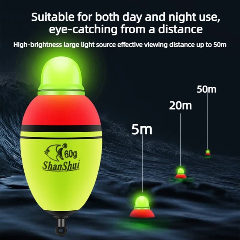 Flotteur lumineux EVA 30g-100g pour pêche de nuit carpe mer et roche avec mousse plastique durable