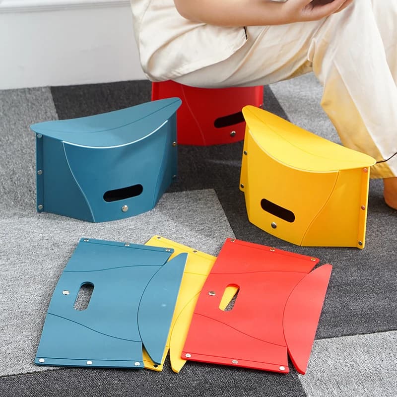 Tabouret pliant plastique portable pour pêche - Tabouret de stockage léger camping 2025