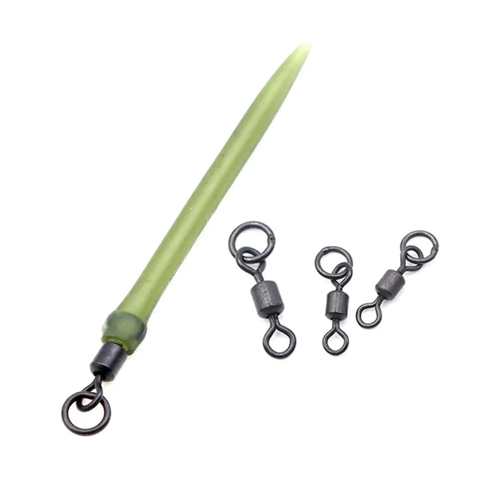 Émerillons anneau ronde 20 pièces pour montages hair rig carpe - accessoires pêche bouillettes pop-up